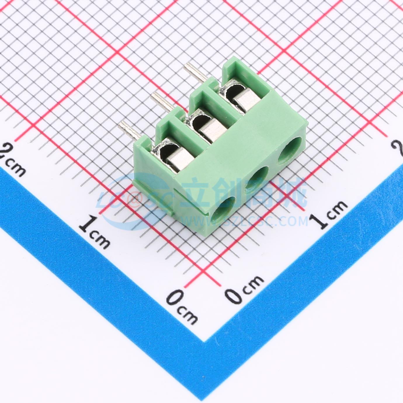 点击查看大图 DB301V-3.96-3P-GN-S实物图