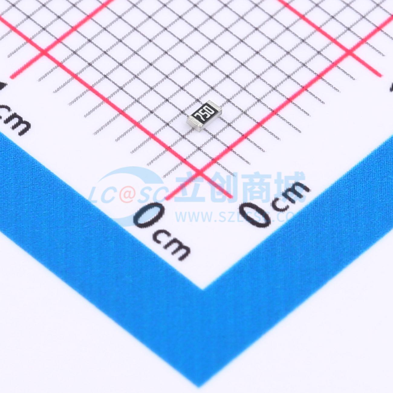 点击查看大图 RC0603JR-0775RL实物图