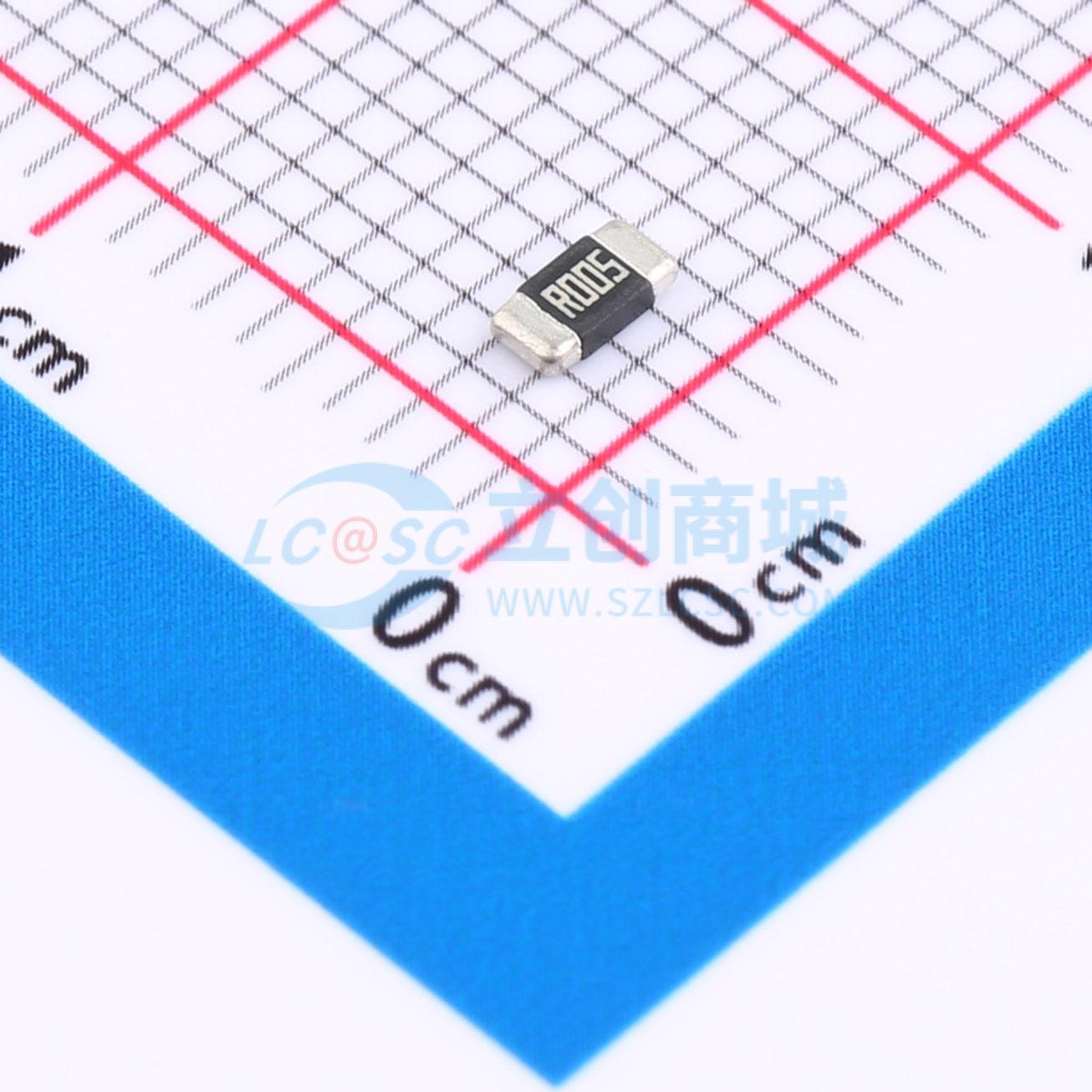 点击查看大图 HoLR1206-1W-5mR-1%-75ppm实物图