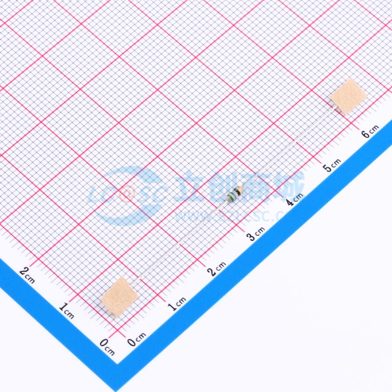 点击查看大图 CR1/8W-56Ω±5%-ST52实物图