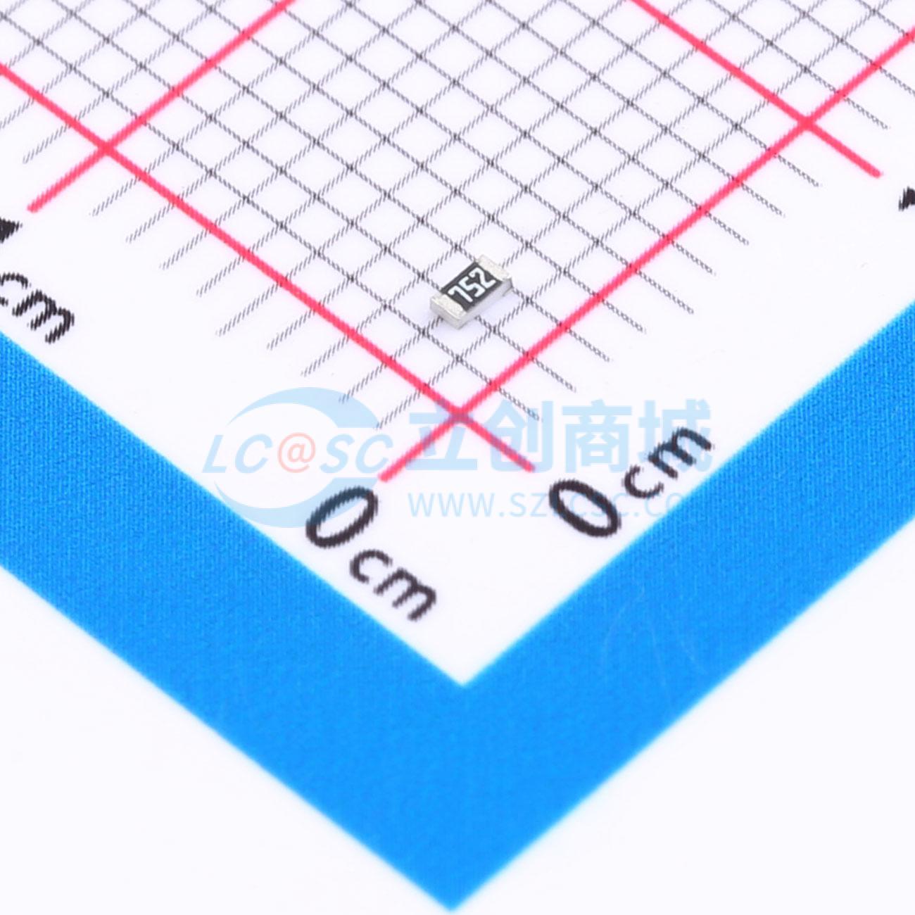 点击查看大图 FRC0603J752 TS实物图