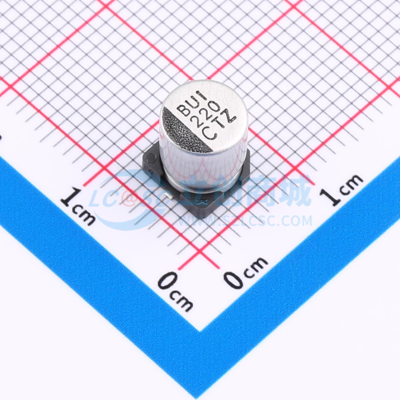 点击查看大图 16TZV220M6.3X8实物图