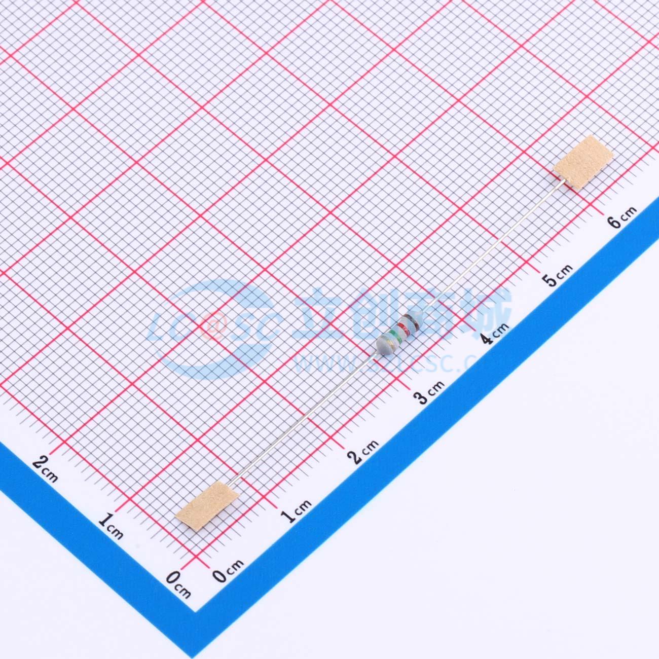 点击查看大图 MO1/4W-1M2±5%-ST52实物图