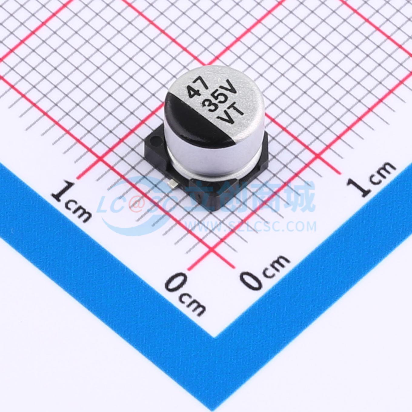 点击查看大图 RVT1V470M0605 47UF 35V实物图