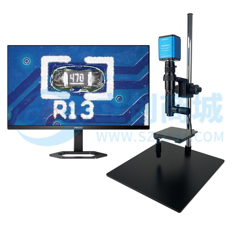 GP-463T-4K同轴光源+飞利浦27寸4K显示屏实物图