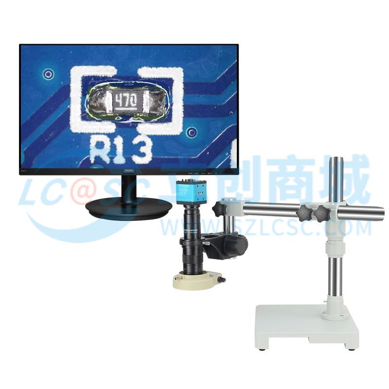 GP-331V长臂显微镜+飞利浦23.8寸显示器实物图