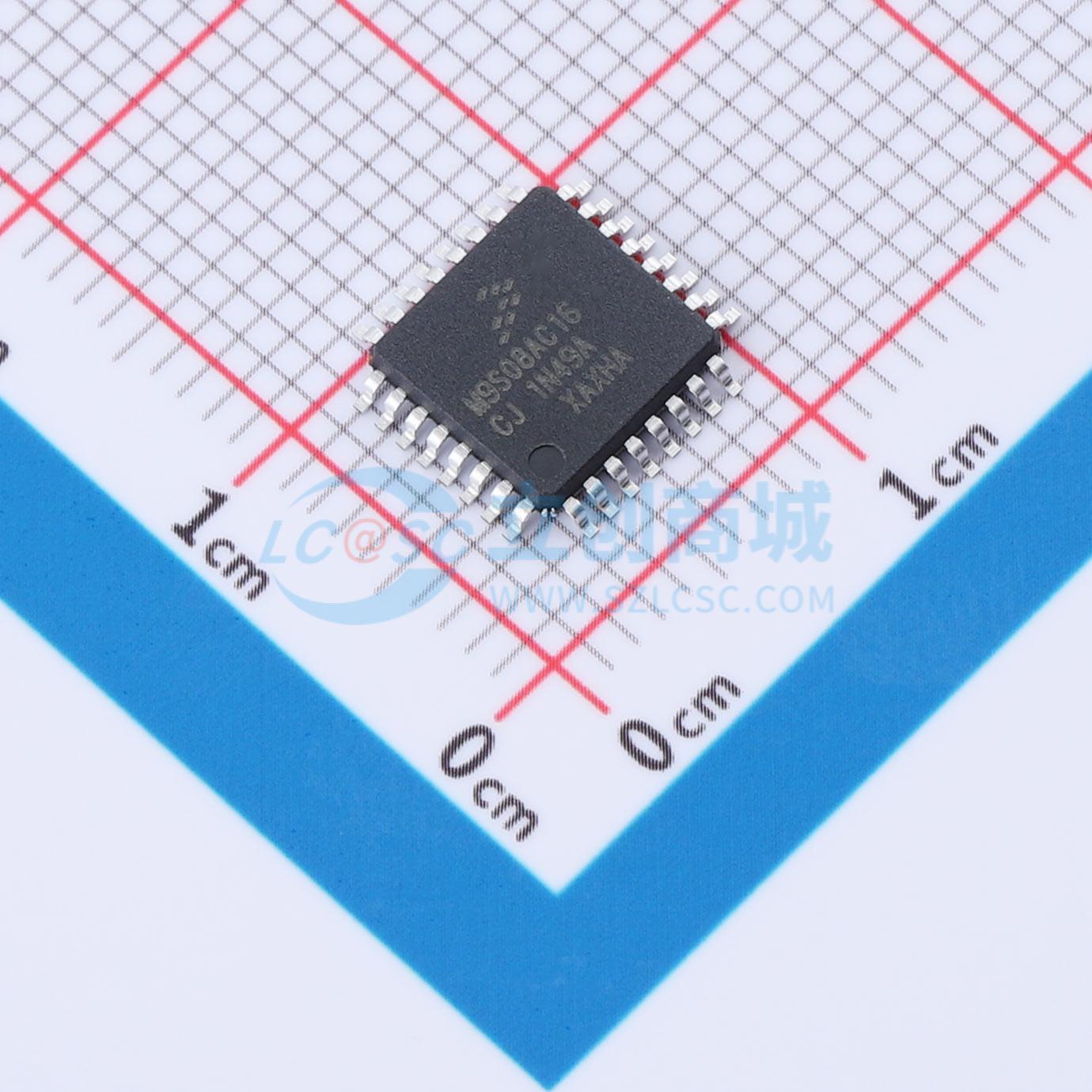 点击查看大图 MC9S08AC16CFJE实物图