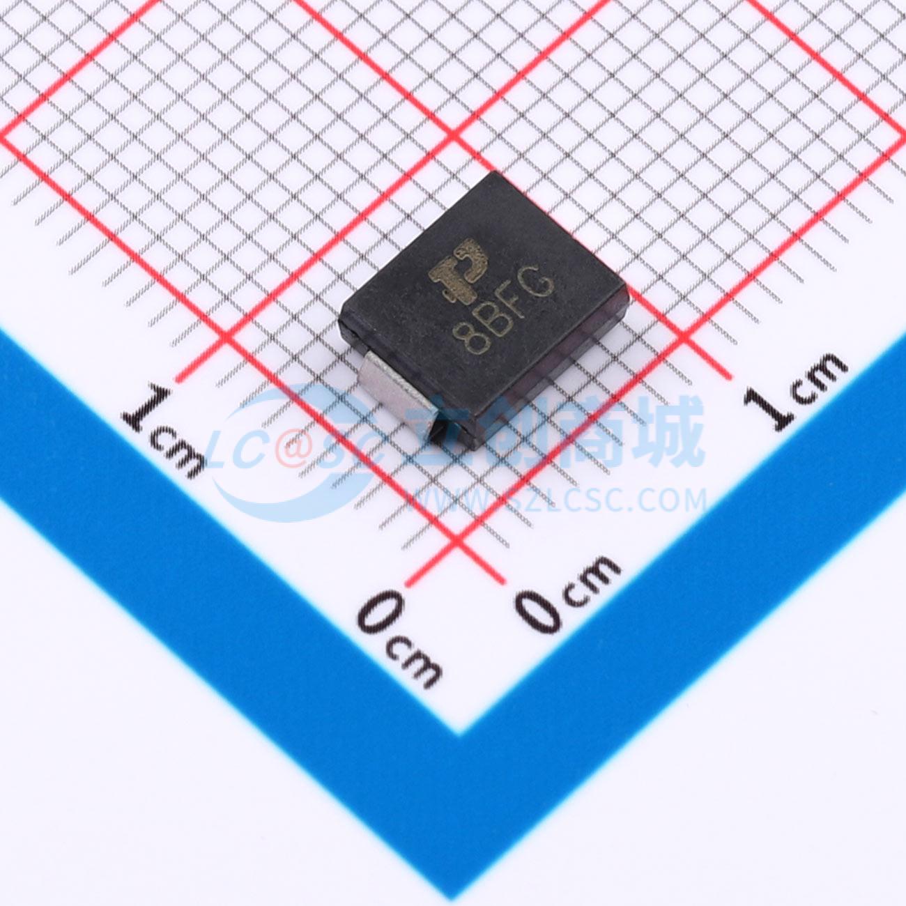 点击查看大图 TP8.0SMDJ28CA实物图