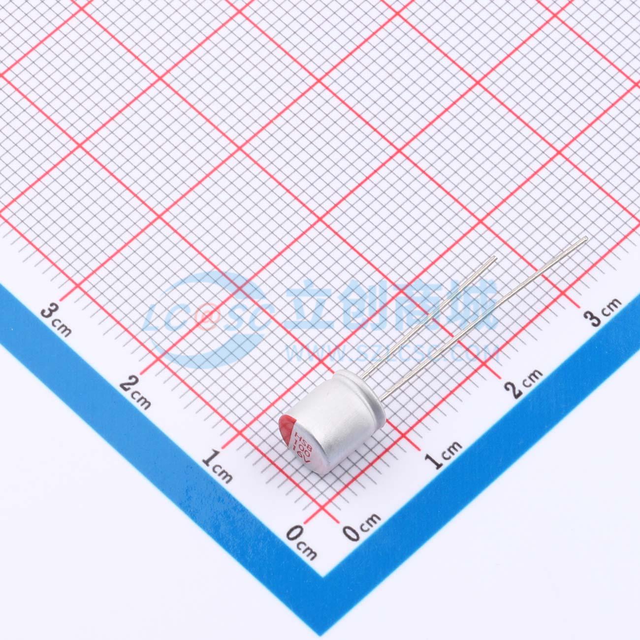 点击查看大图 RYHS16V100UF6.3*7实物图