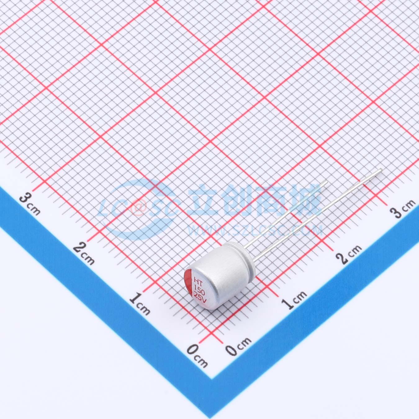 点击查看大图 RYHT25V150UF6*7实物图