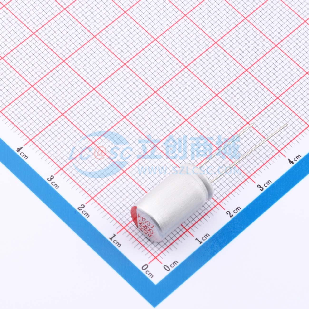 点击查看大图 RYHS25V2200UF10*16实物图