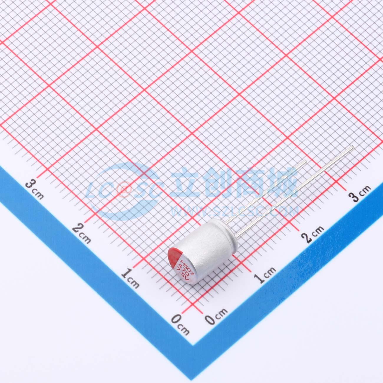 点击查看大图 RYHS7.5V470UF6*8实物图