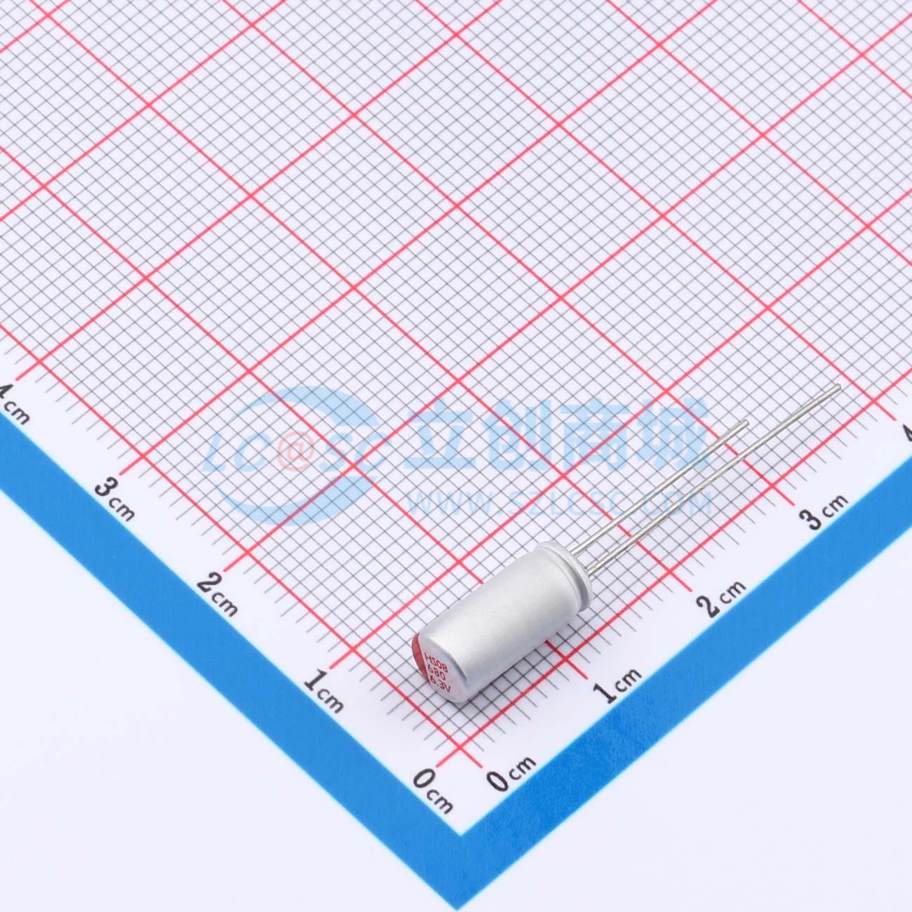 点击查看大图 RYHS6.3V680UF5.5*11实物图