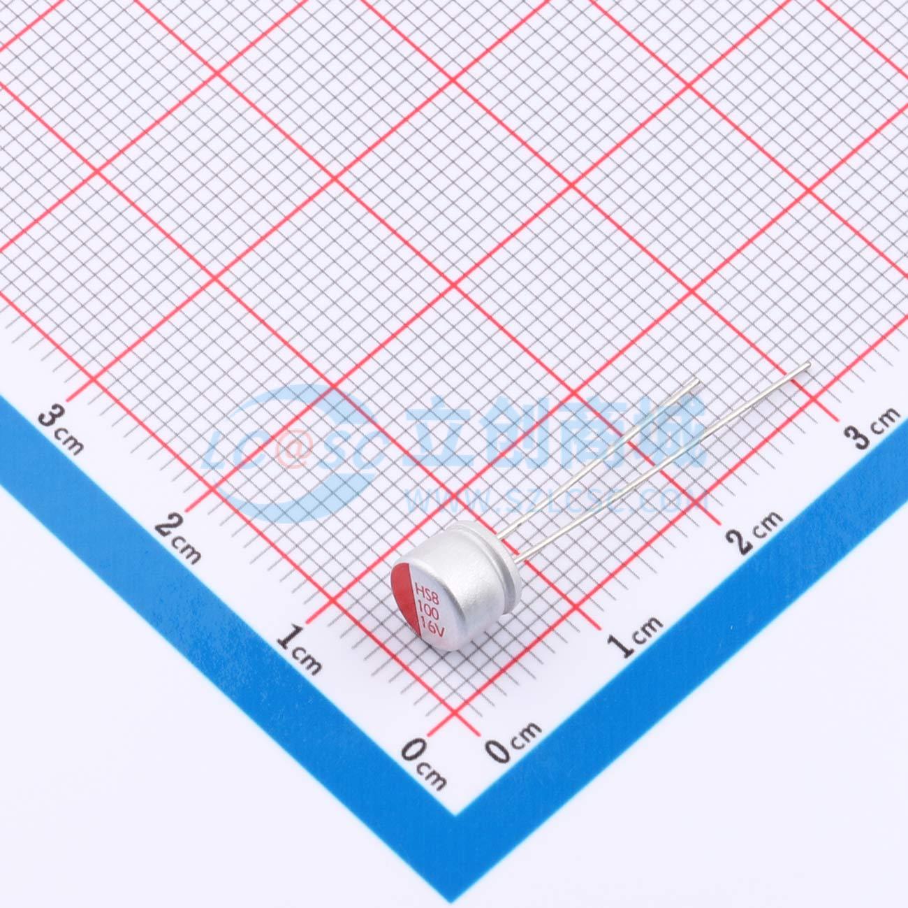 点击查看大图 RYHS16V100UF6*5实物图