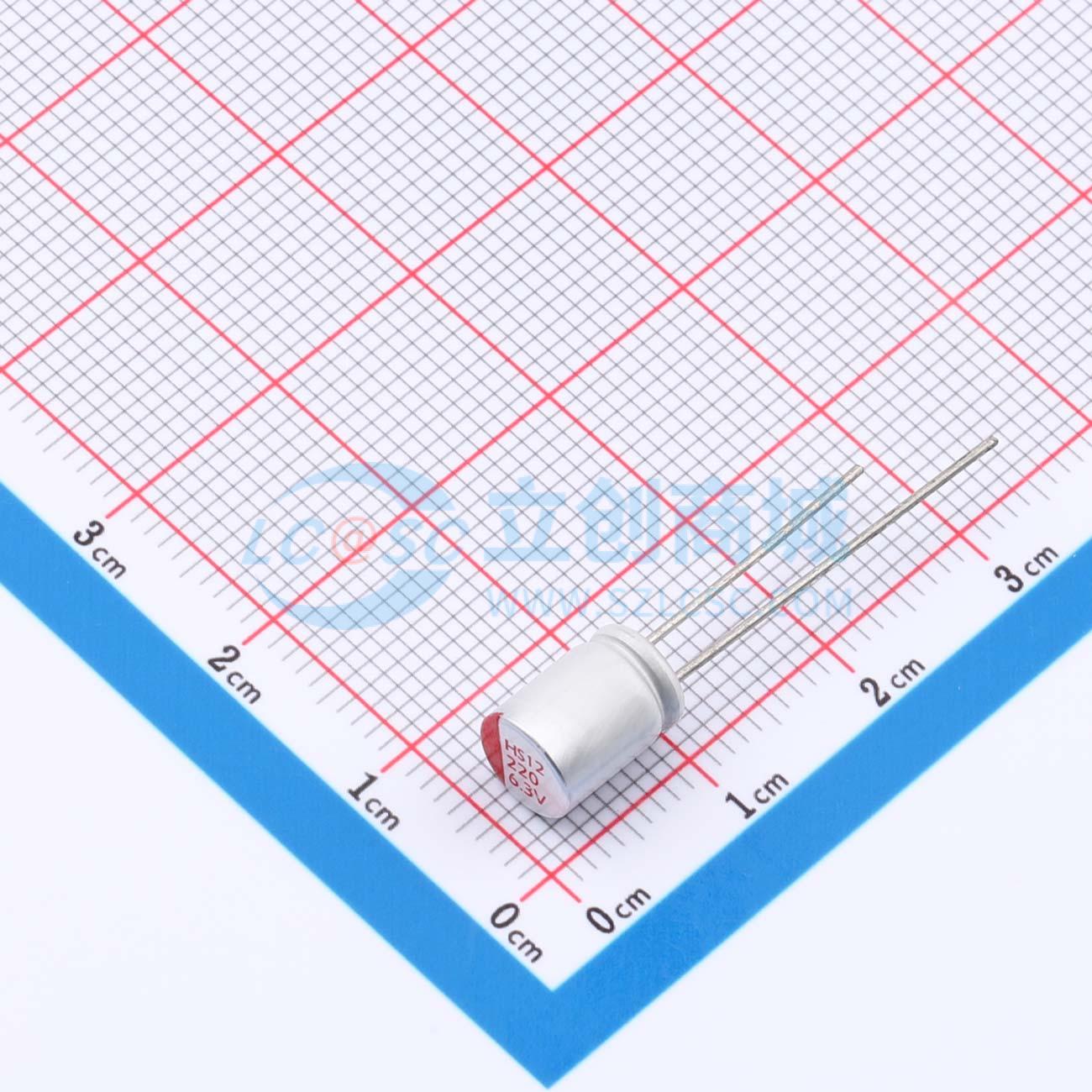 点击查看大图 RYHS6.3V220UF6*8实物图