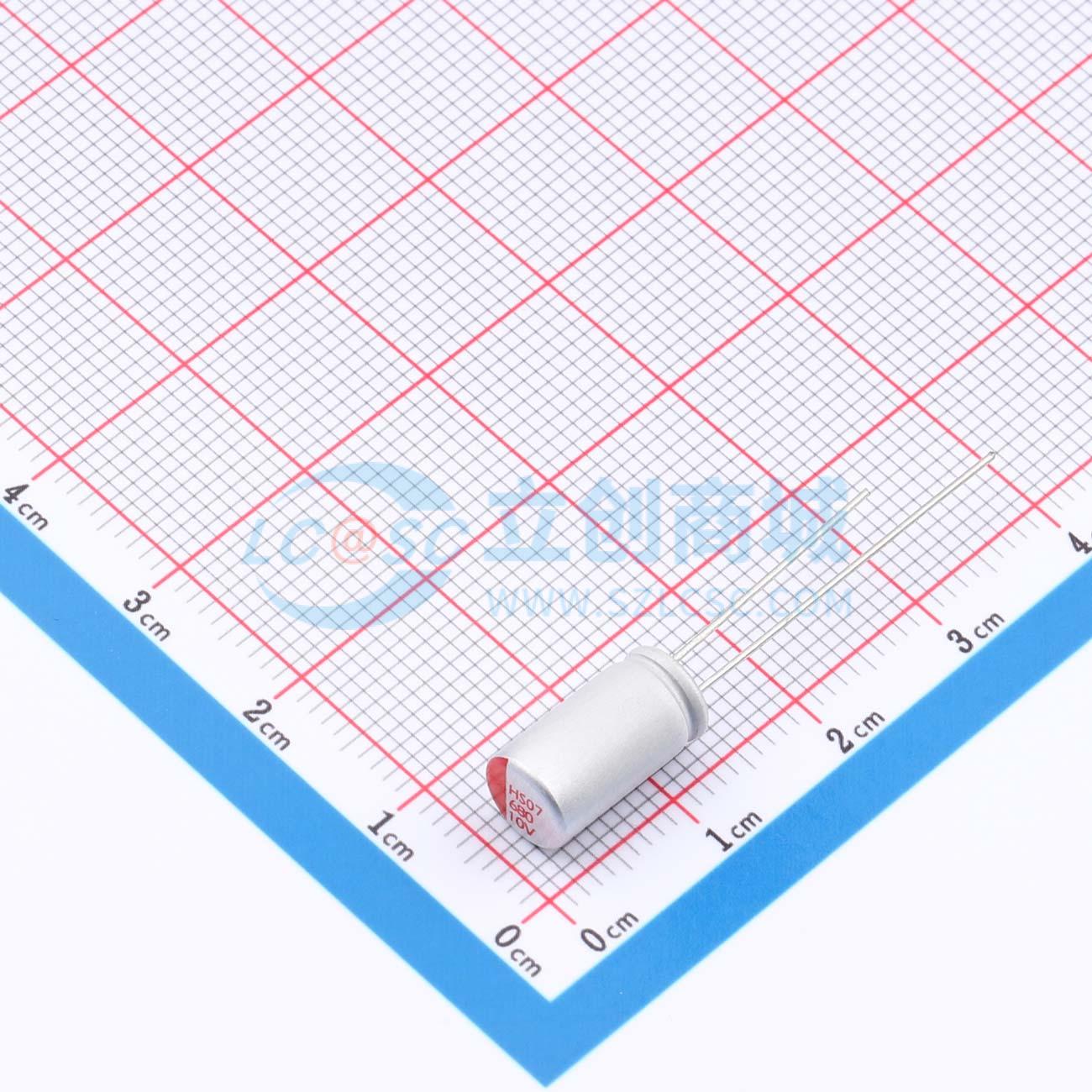 点击查看大图 RYHS10V680UF6*11实物图