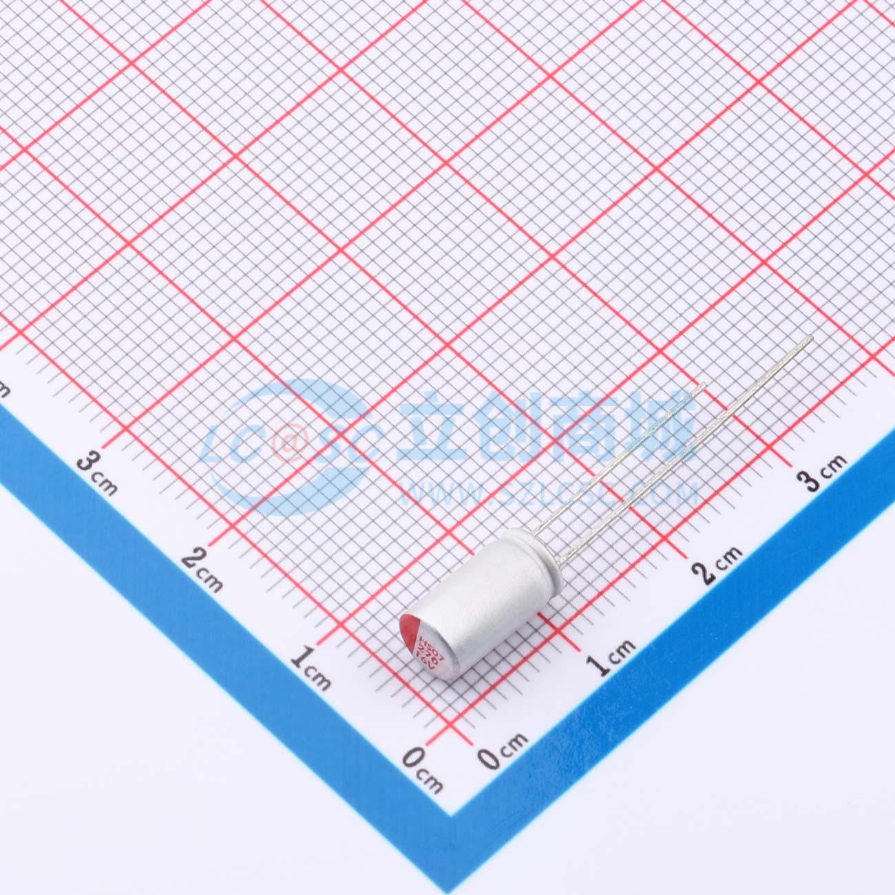 点击查看大图 RYHS16V270UF5.5*9实物图