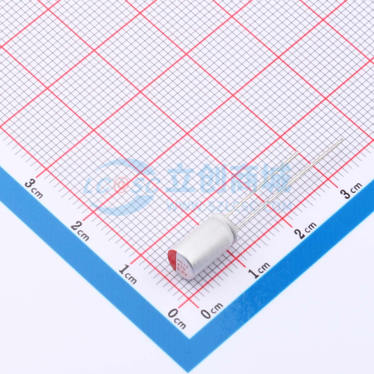 点击查看大图 RYHS6.3V470UF5.5*9实物图