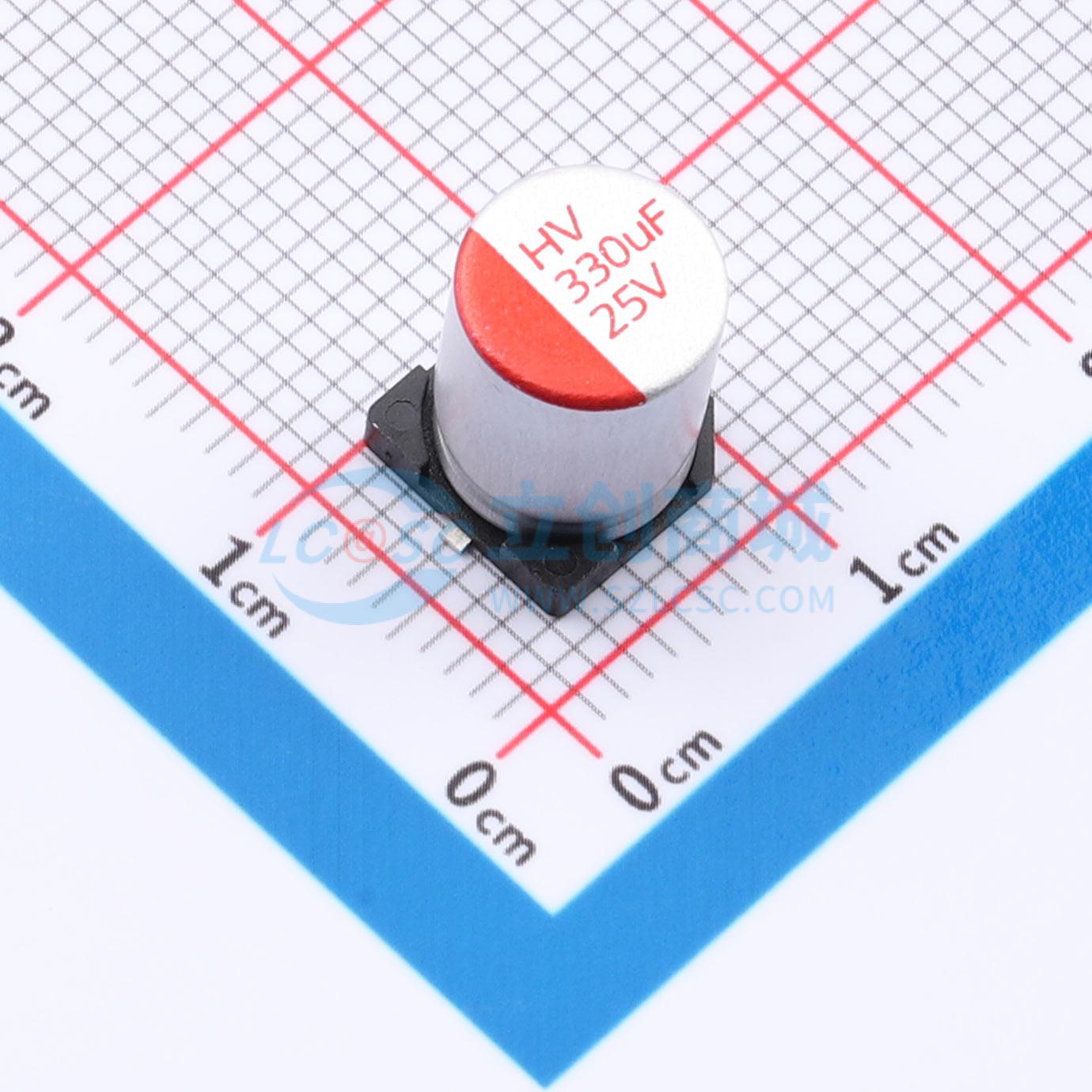 点击查看大图 RYHV25V330UF8*10实物图