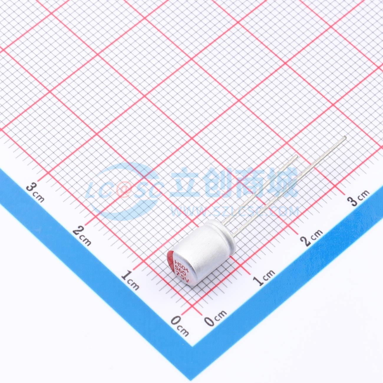 点击查看大图 RYHS7.5V560UF6*8实物图