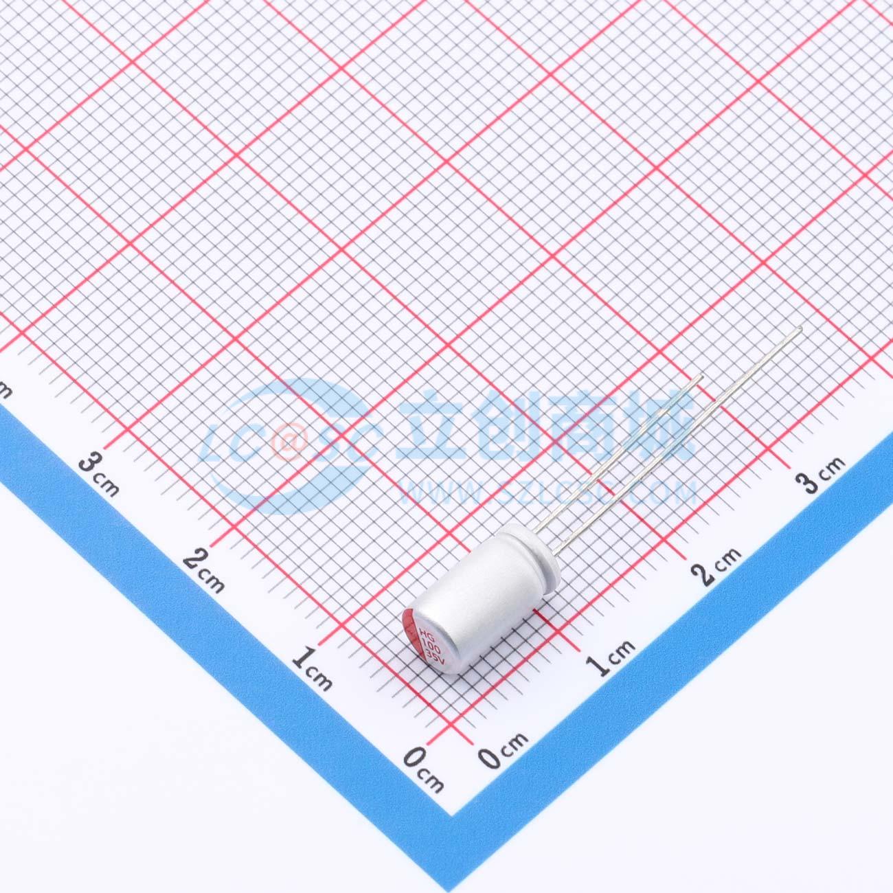 点击查看大图 RYHG35V100UF5.5*9实物图