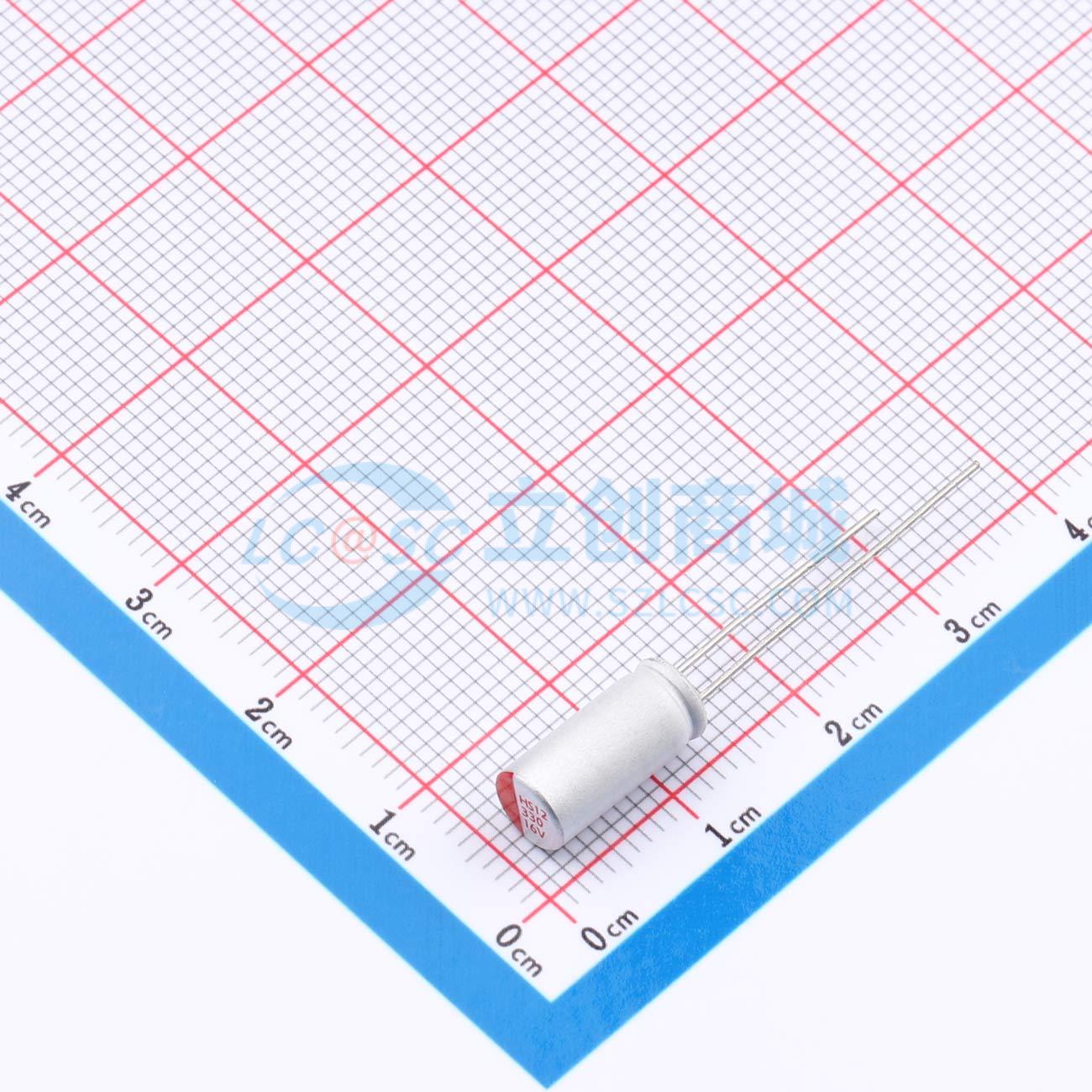 点击查看大图 RYHS16V330UF5.5*11实物图
