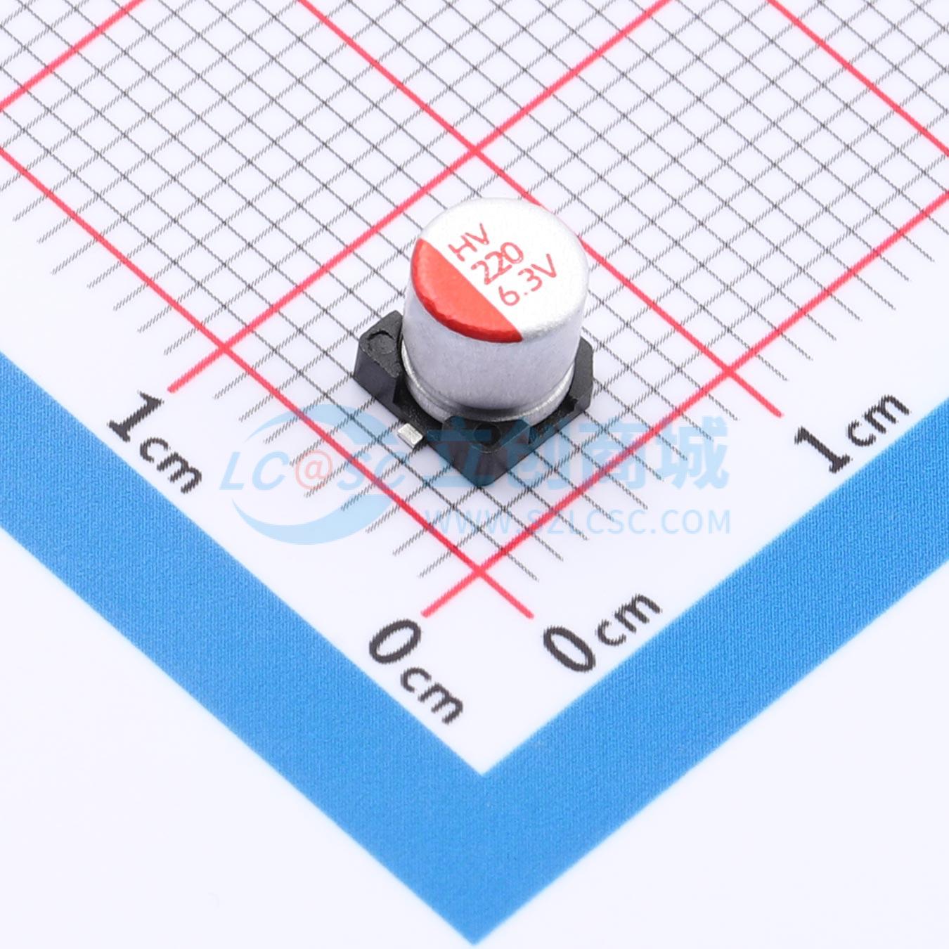 点击查看大图 RYHV6.3V220UF5*5实物图