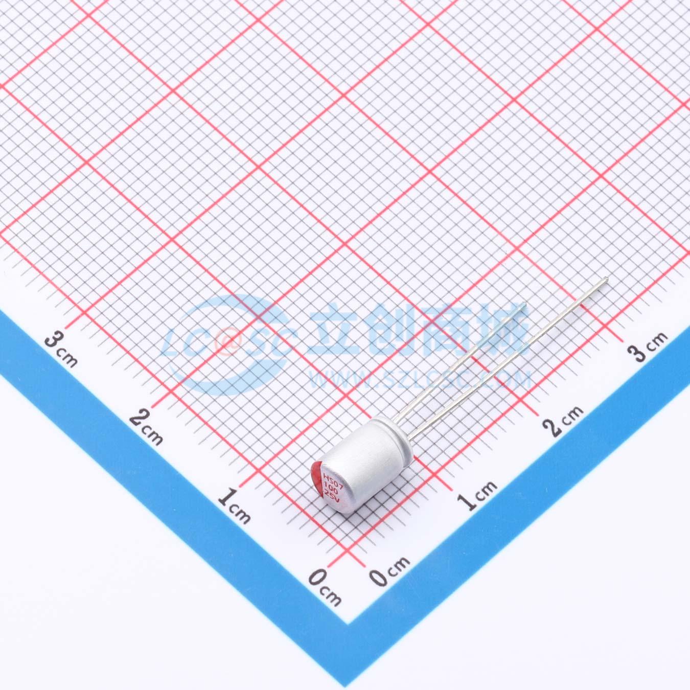点击查看大图 RYHS25V100UF5*7实物图