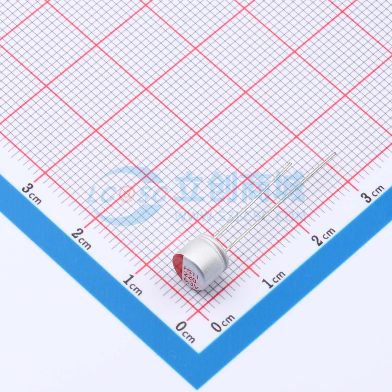 点击查看大图 RYHS6.3V220UF6*5实物图