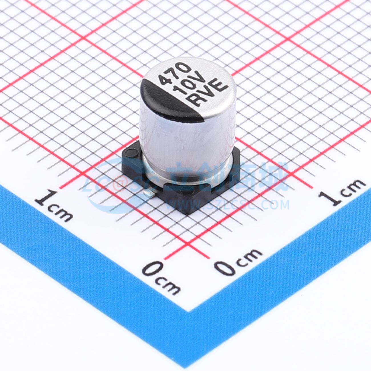 点击查看大图 RYRVE10V470UF6*7实物图