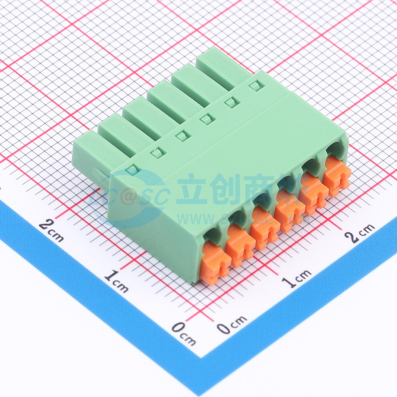 点击查看大图 DB2EKN-3.81-6P-GN实物图