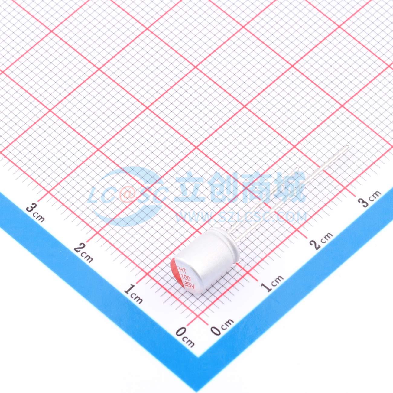 点击查看大图 RYHT35V100UF6.3*8实物图