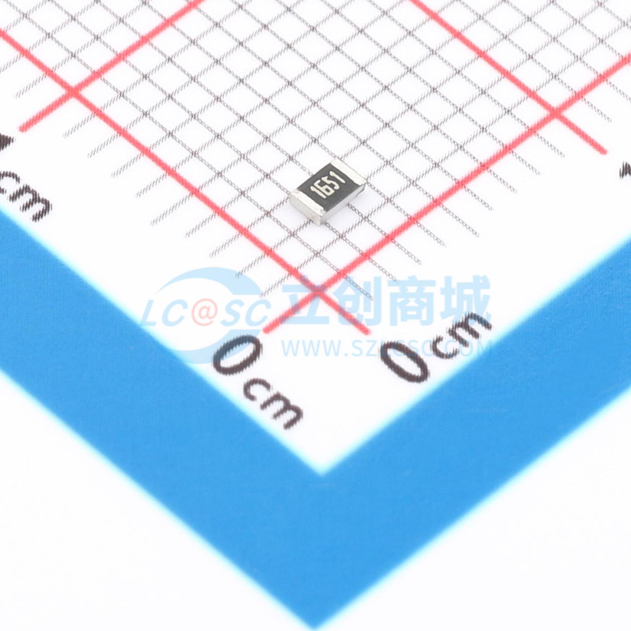 点击查看大图 1RC0805F1651实物图