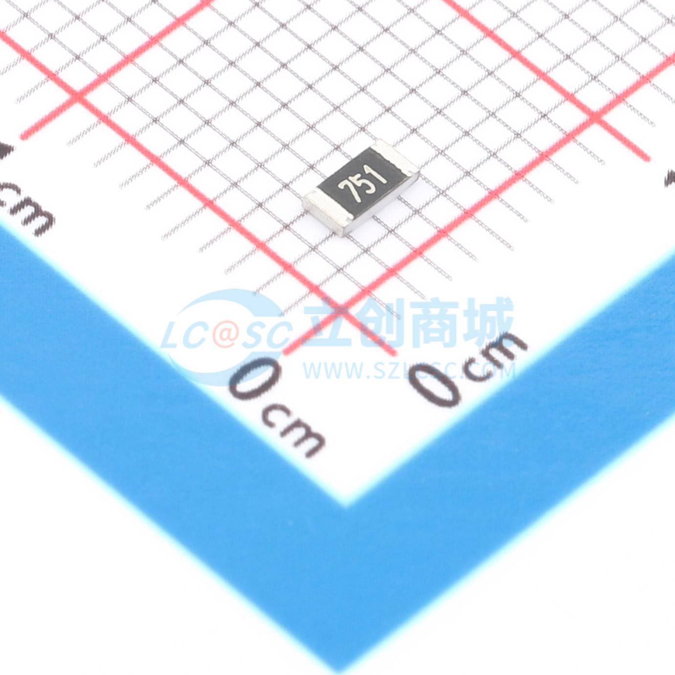 点击查看大图 1RC1206J0751实物图