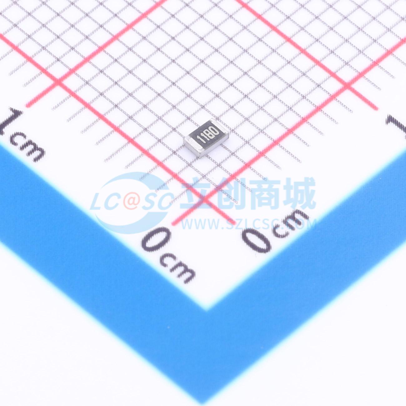点击查看大图 1RC0805F1180实物图