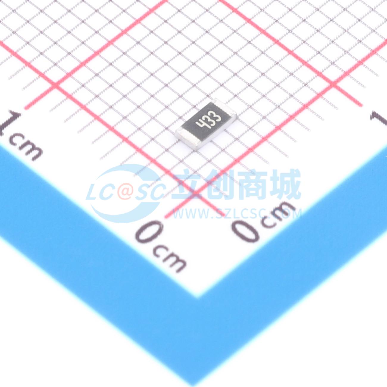 点击查看大图 1RC1206J0433实物图