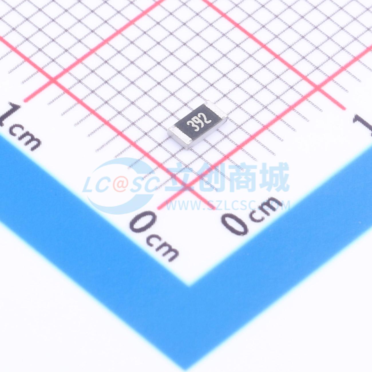 点击查看大图 1RC1206J0392实物图
