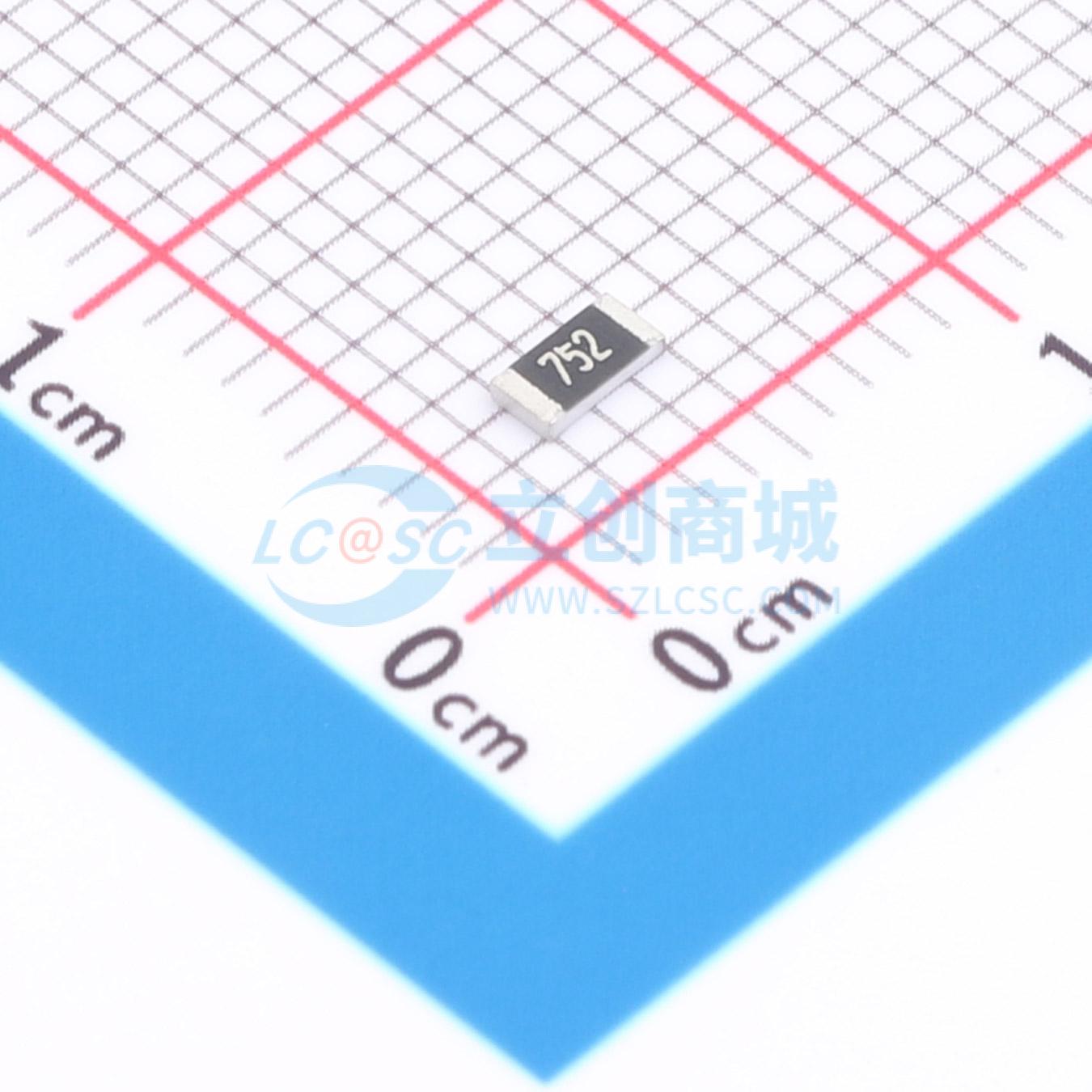 点击查看大图 1RC1206J0752实物图