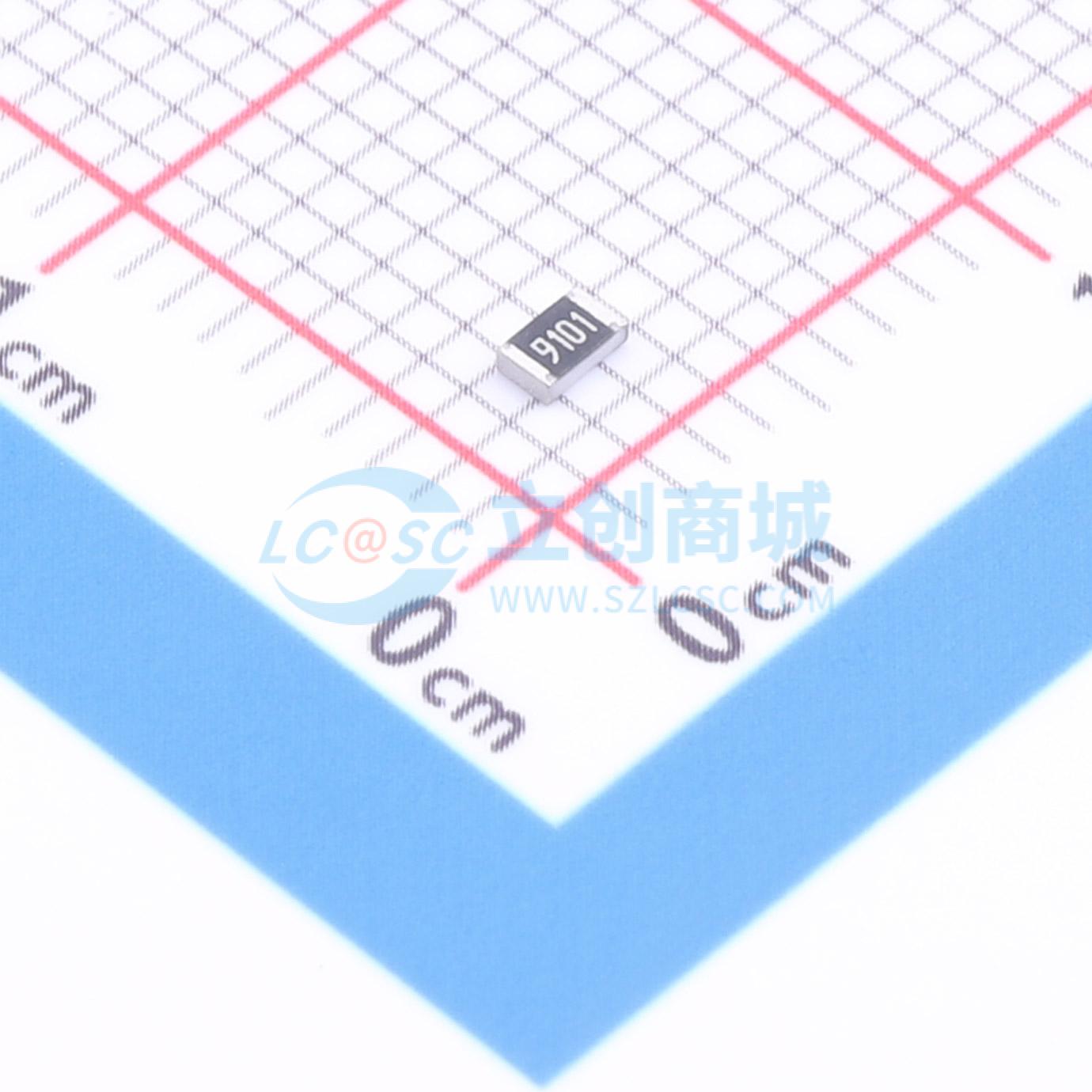 点击查看大图 1RC0805F9101实物图