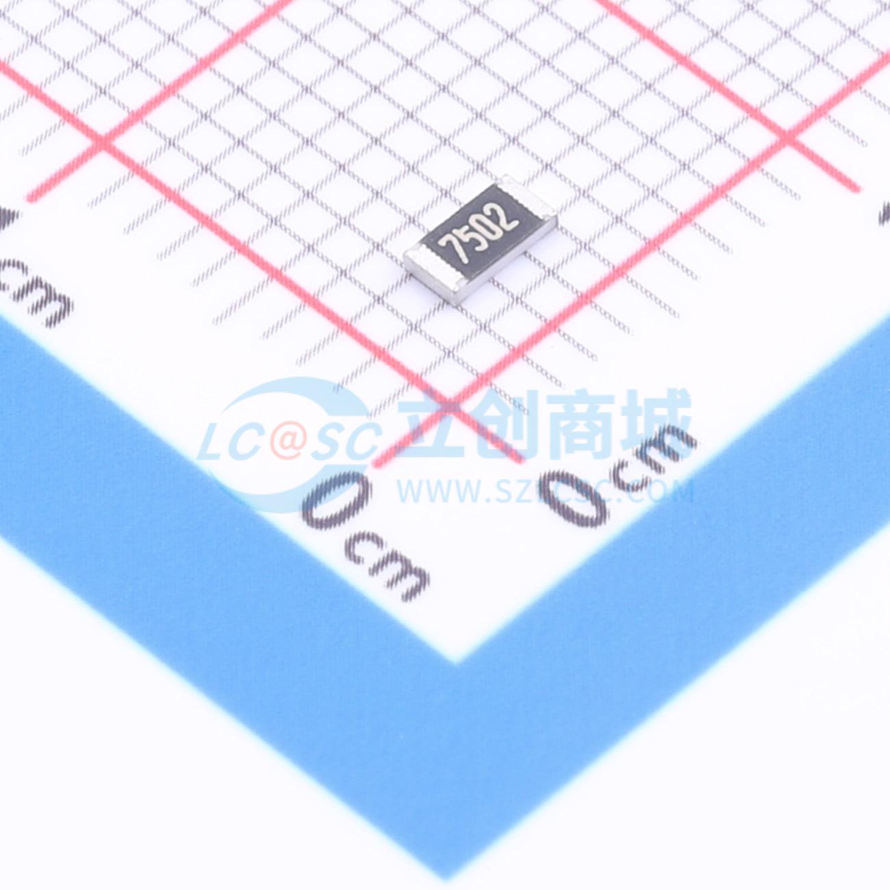 点击查看大图 1RC1206F7502实物图