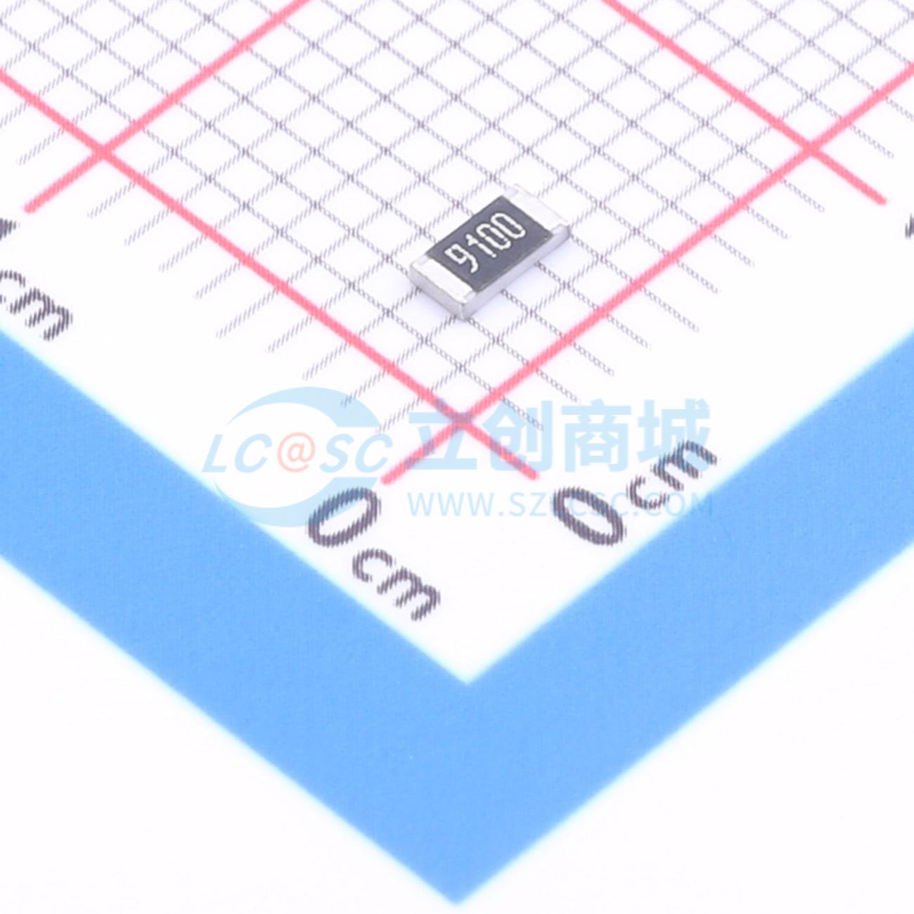 点击查看大图 1RC1206F9100实物图