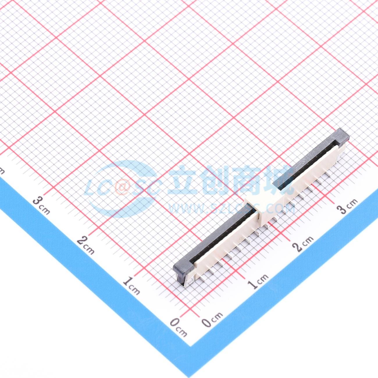 点击查看大图 ZX-1.0FPC-55H-LZ30P实物图
