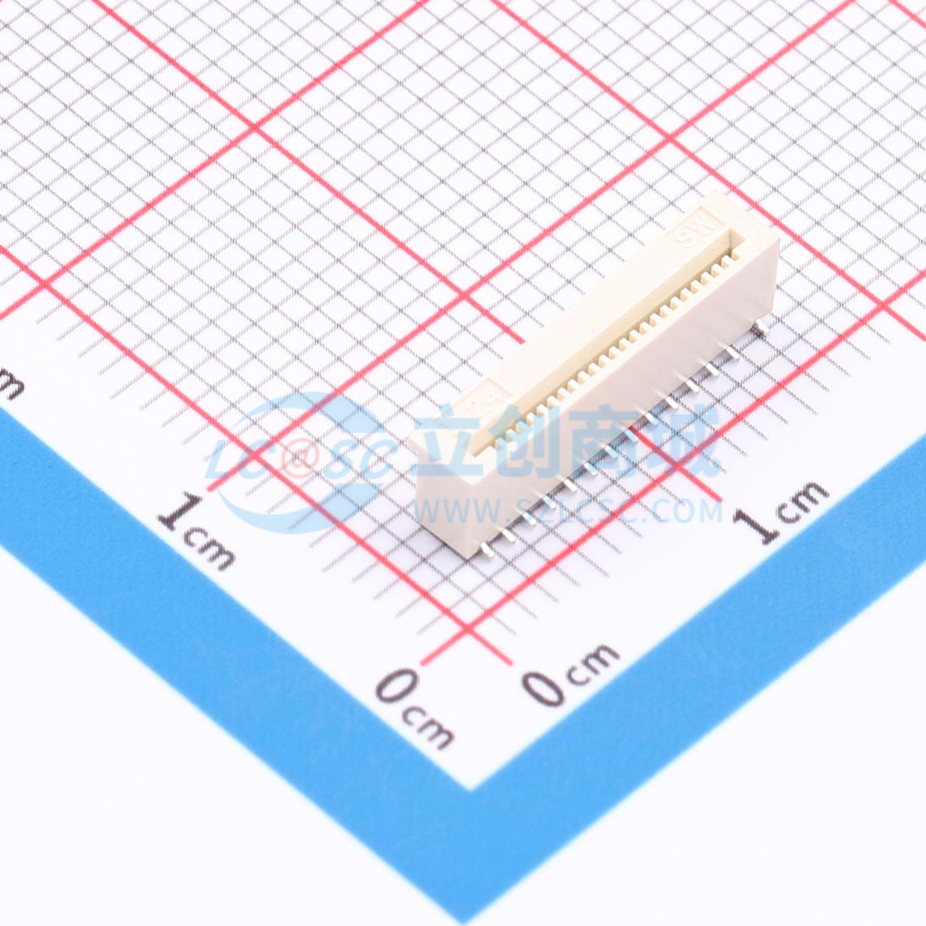 点击查看大图 ZX-0.5FPC-WL24P实物图