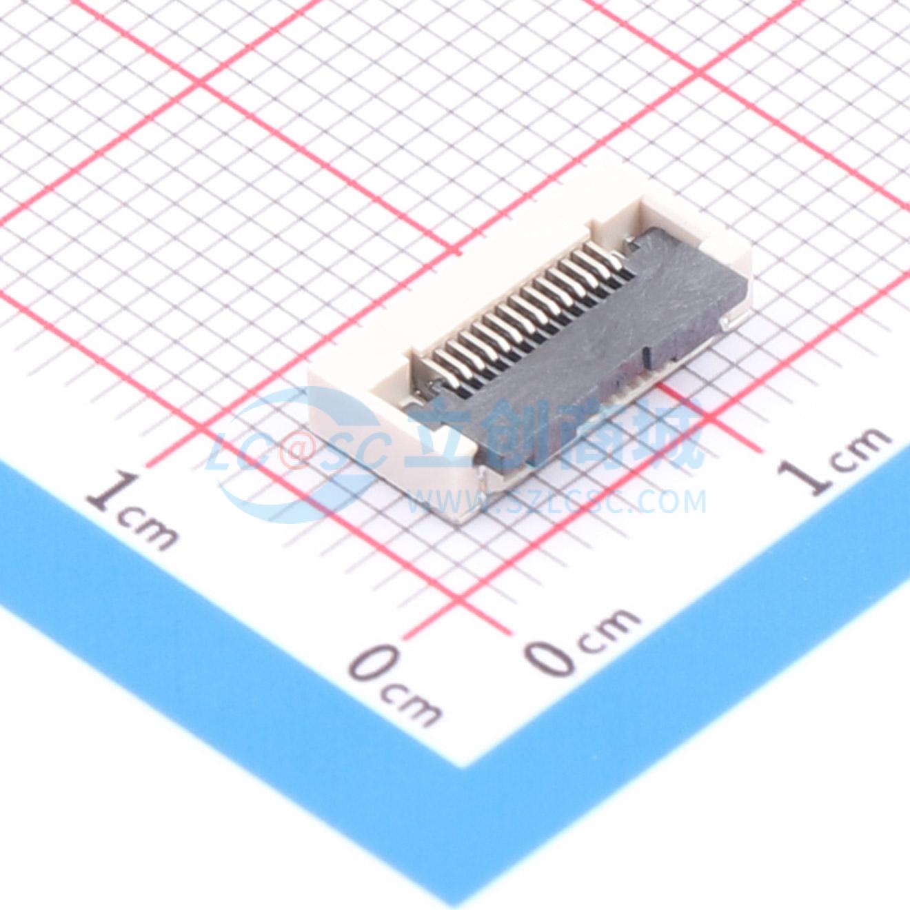 点击查看大图 FPC-0.5FXS-14PWBR-H255实物图