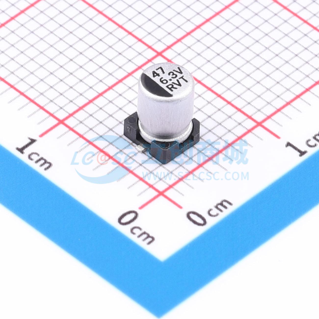 点击查看大图 RVT6.3V47M4X5实物图