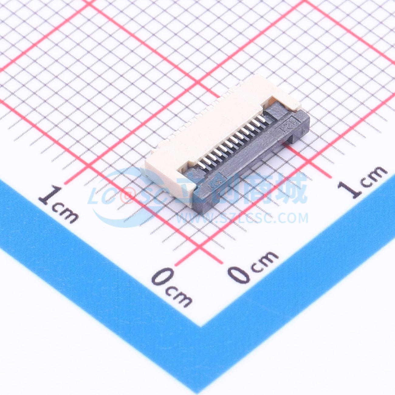点击查看大图 ZX-0.5FPC-2H-QF12P实物图