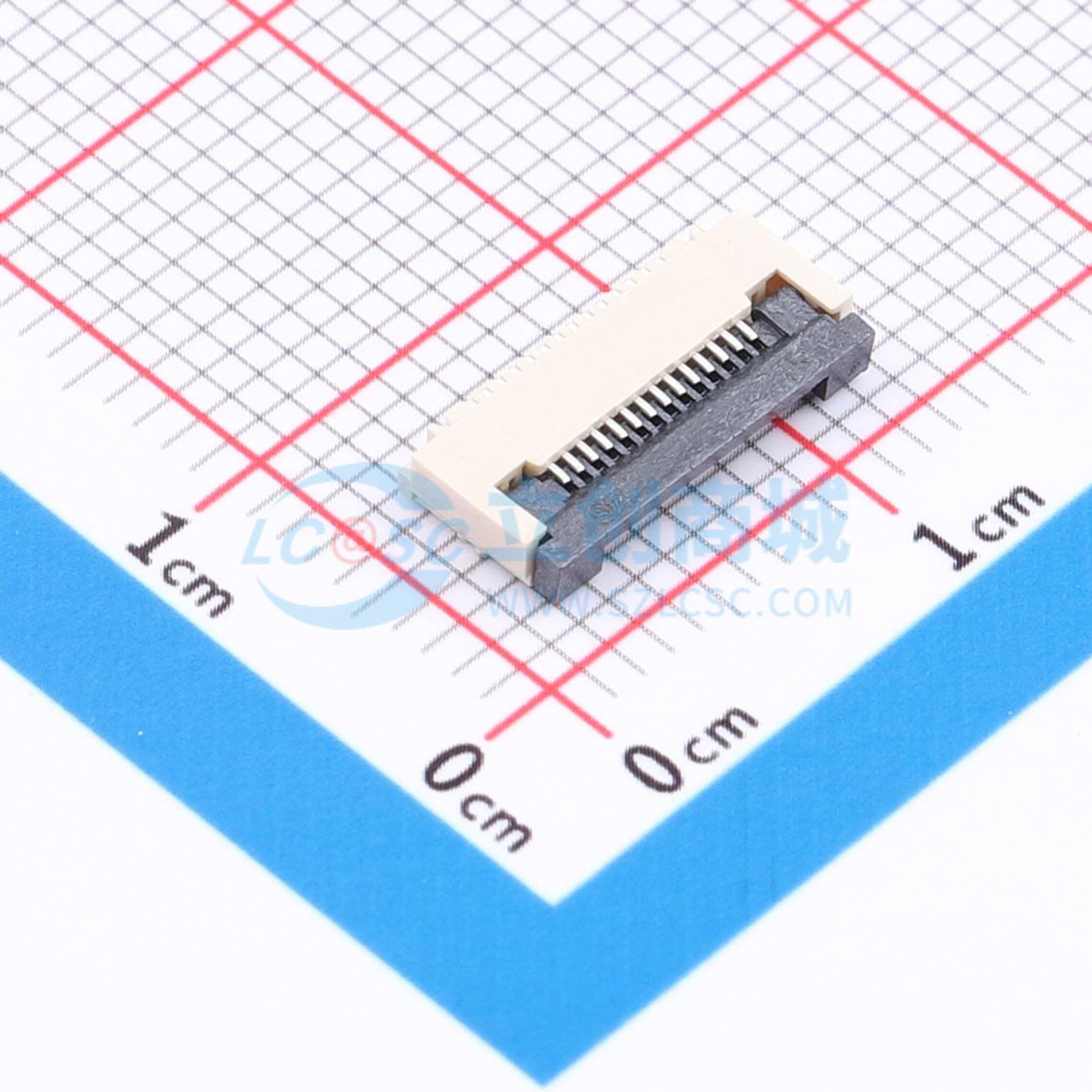 点击查看大图 ZX-0.5FPC-2H-QF14P实物图