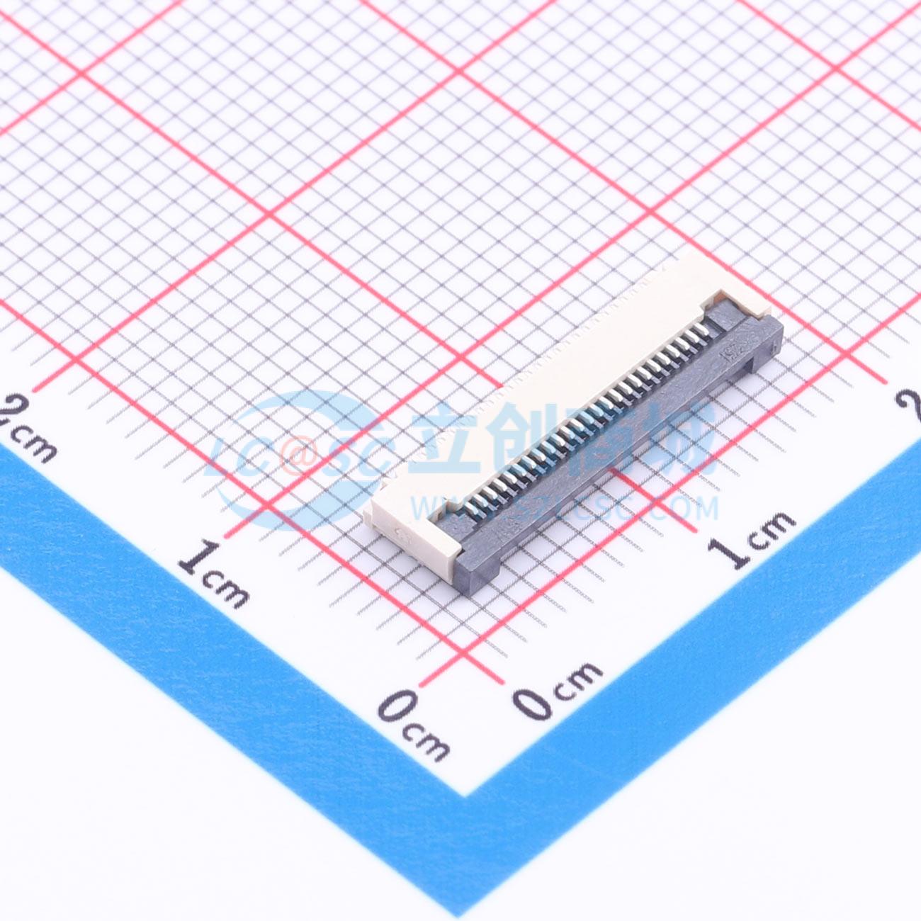 点击查看大图 ZX-0.5FPC-2H-QF25P实物图