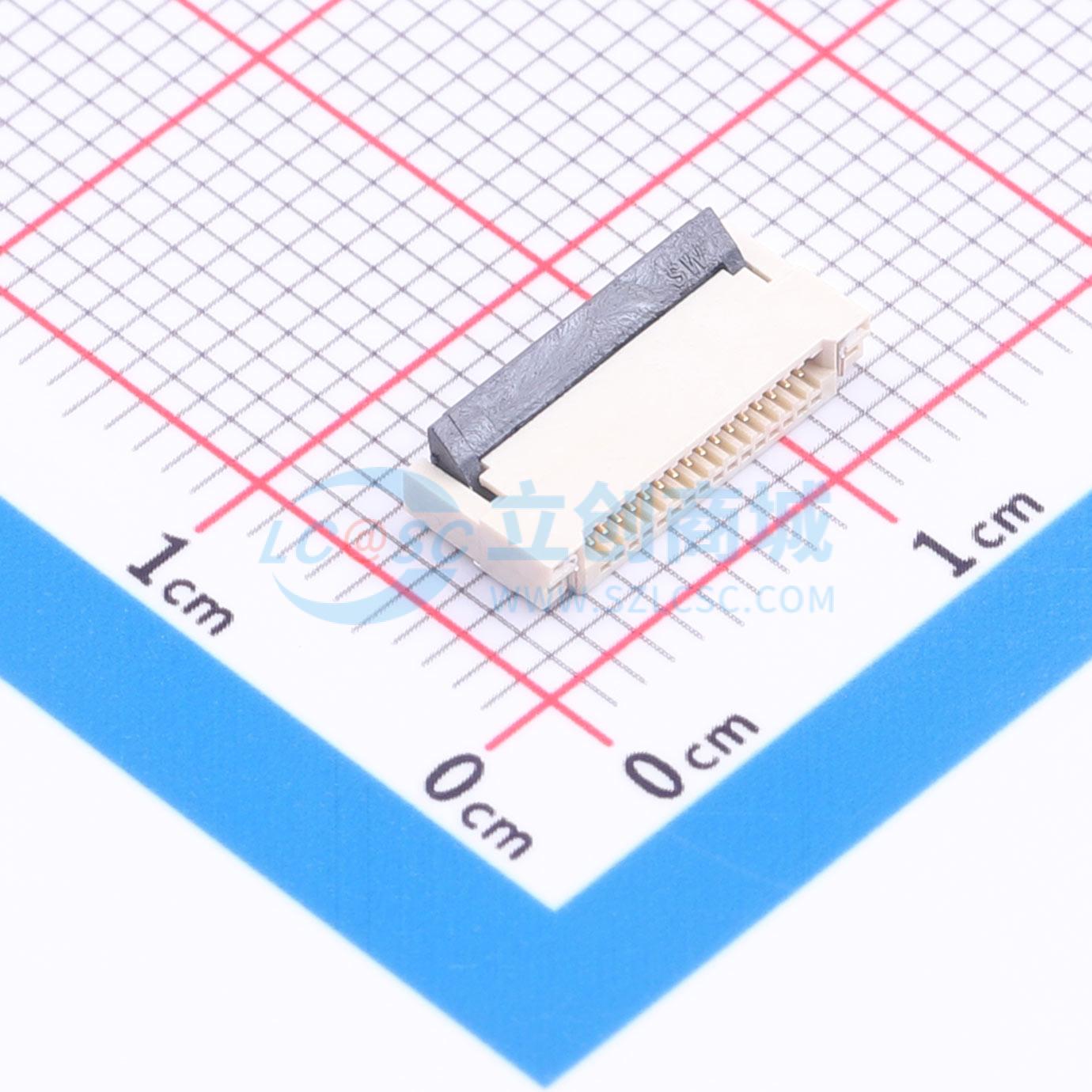 点击查看大图 ZX-0.5FPC-2H-HF16P实物图