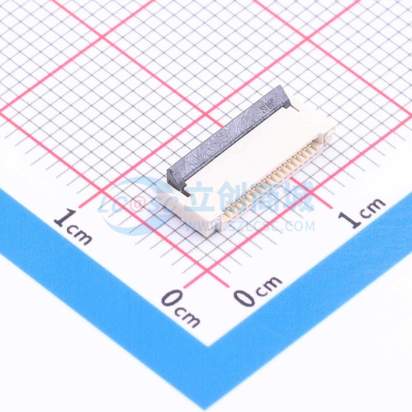 点击查看大图 ZX-0.5FPC-2H-HF18P实物图
